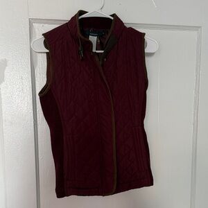 Quilted Burgundy Vest for Women